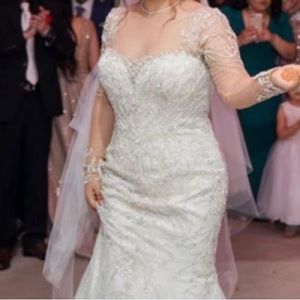 Women’s Justin Alexander Wedding Dress Size Large 12